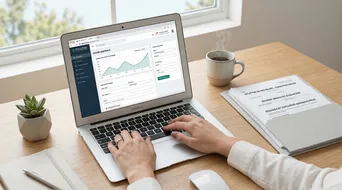 scritorio con portátil y documentos legales para gestionar trámites de prestaciones ante el INSS y mutuas colaboradoras