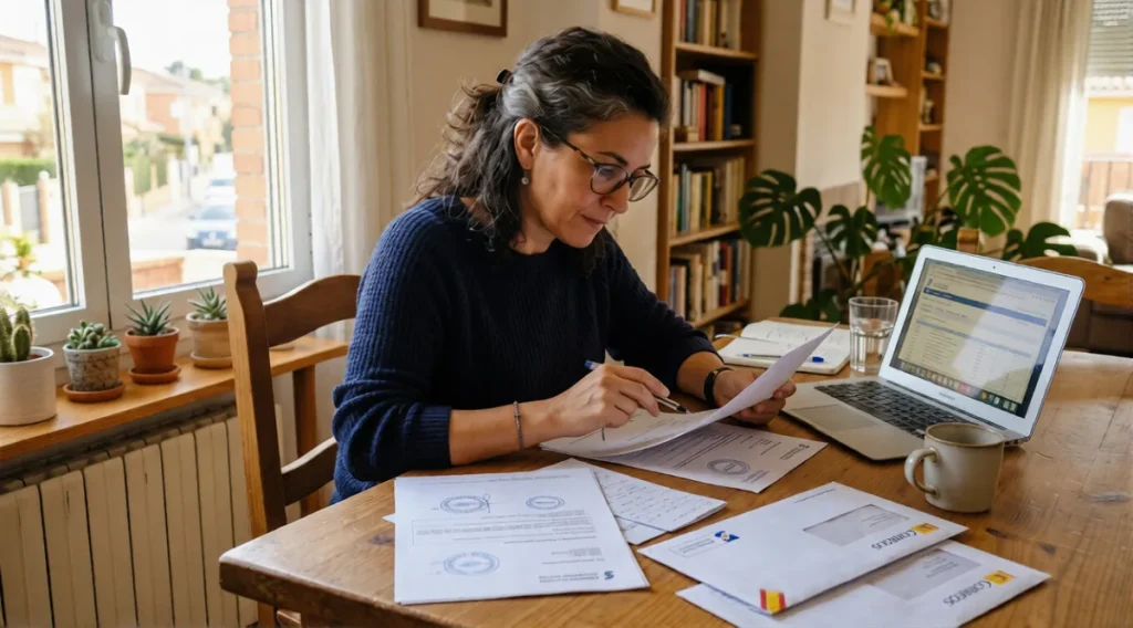 persona realizando la gestión de su reclamación previa