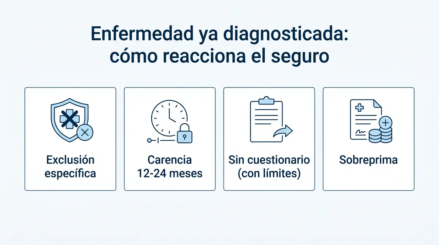 Infografía: las cuatro formas en que un seguro de salud trata una enfermedad preexistente